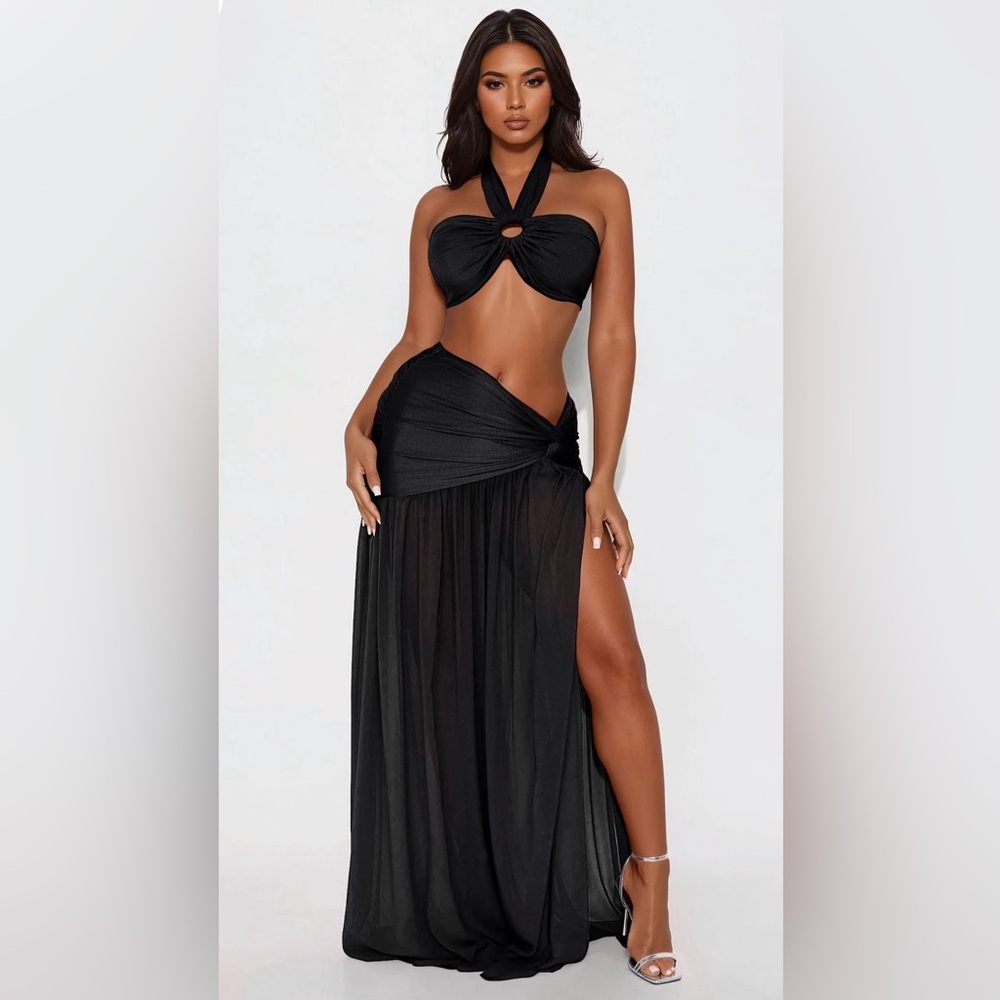 Fashion Nova Blissful Day Maxi Skirt Set